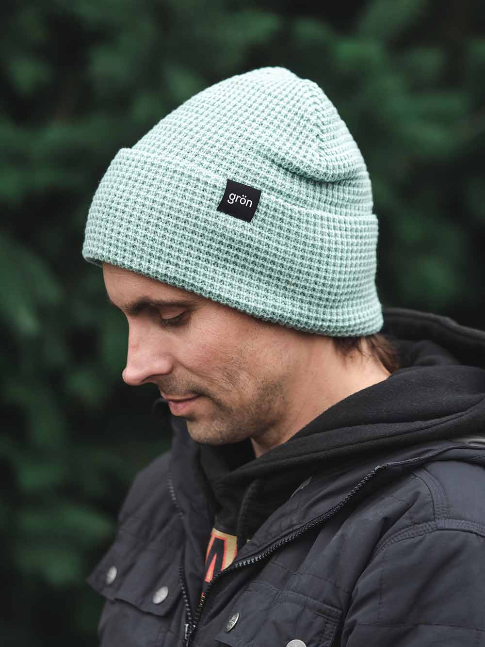 TEDDY amp; MINOU striped knitted beanie - Green